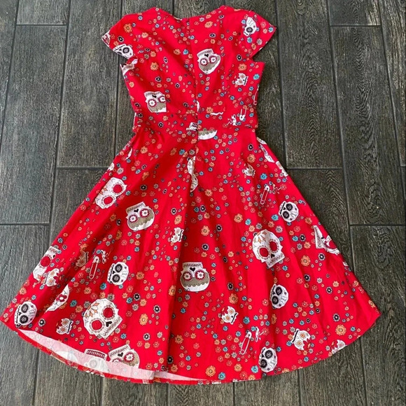 Sugar Skulls Flower Dress size M - Picture 8 of 11